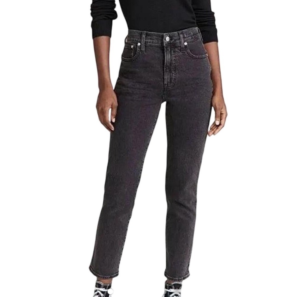 Madewell The Perfect‎ Vintage Jean High Rise Gray Black Wash Size 30P Petite